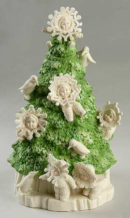 Snowbabies Flakes Falling From The Tree - Boxed