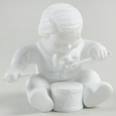 Winter Silhouettes-Porcelain Toddler With Drums - No Box