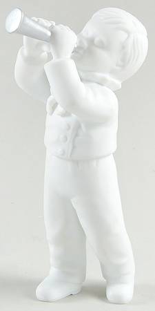 Winter Silhouettes-Porcelain Boy With Horn - No Box