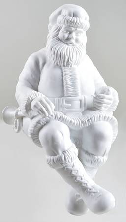 Winter Silhouettes-Porcelain Mantle Santa - Boxed