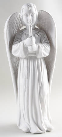 Winter Silhouettes-Porcelain Angel Candleholder - Boxed
