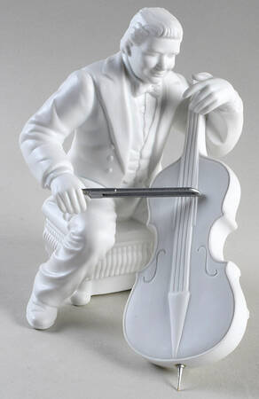 Winter Silhouettes-Porcelain Concerto Cellist - With Box