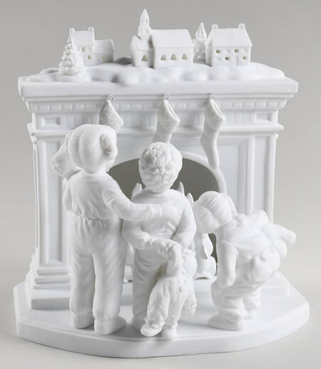 Winter Silhouettes-Porcelain Does Santa Really Come Down - No Box