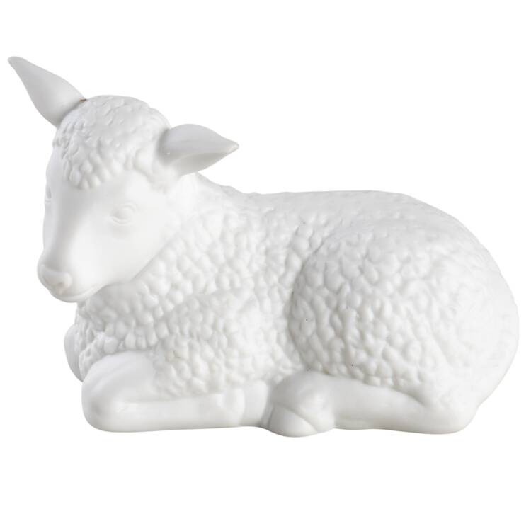 Winter Silhouettes-Porcelain Lamb Laying - No Box 72c