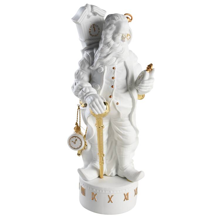 Winter Silhouettes-Porcelain Father Time Counting The Minutes - Boxed