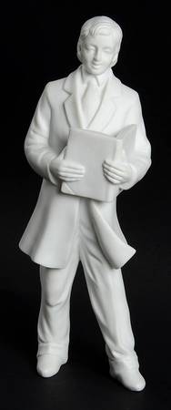 Winter Silhouettes-Porcelain Gentleman Caroler - No Box