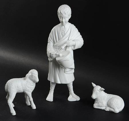 Winter Silhouettes-Porcelain Little Drummer Boy-Set Of 3 - Boxed