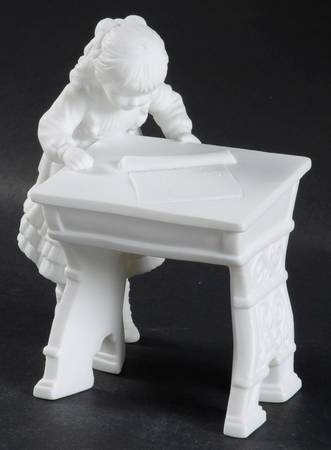 Winter Silhouettes-Porcelain Letter To Santa-Girl Only - No Box 77a