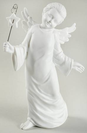 Winter Silhouettes-Porcelain Angel With Wand-Only - No Box 47c