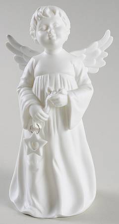 Winter Silhouettes-Porcelain Angel With Star-Only - No Box 47a