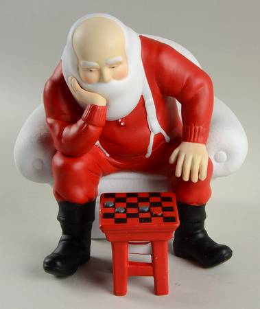 Winter Silhouettes-Porcelain Your Move Santa-Red - Boxed