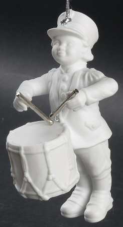Winter Silhouettes-Porcelain Christmas Drummer Orn - Boxed