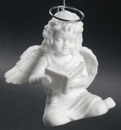 Winter Silhouettes-Porcelain A Christmas Story Orn-Angel Sitting - Boxed