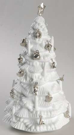 Winter Silhouettes-Porcelain Advent Tree W/ 24 Ornaments - Boxed