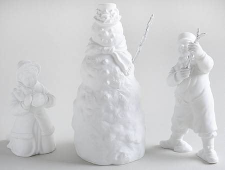 Winter Silhouettes-Porcelain In The Meadow We Can Build A  Snowman - Boxed