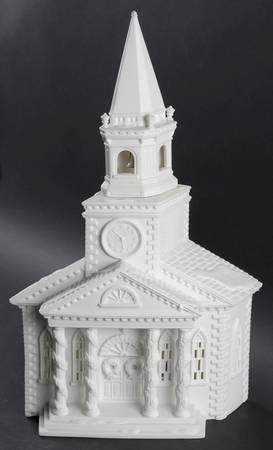Winter Silhouettes-Porcelain Lighted Cathedral Facade - Boxed