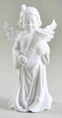 Winter Silhouettes-Porcelain Angel With Music-Only - No Box 47d