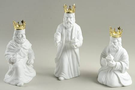 Winter Silhouettes-Porcelain Three Kings Candleholder - Boxed