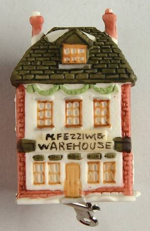 Dickens Village-Ornament M. Fezziwig Warehouse-Clip On - No Box