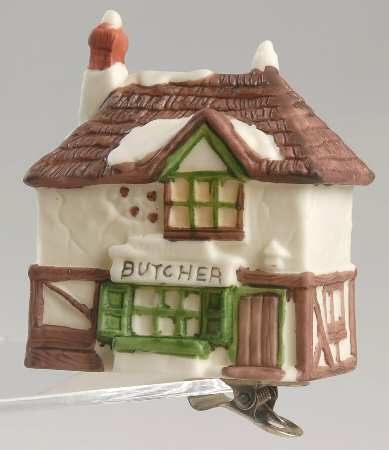 Dickens Village-Ornament Butcher Shop-Clip On - Boxed