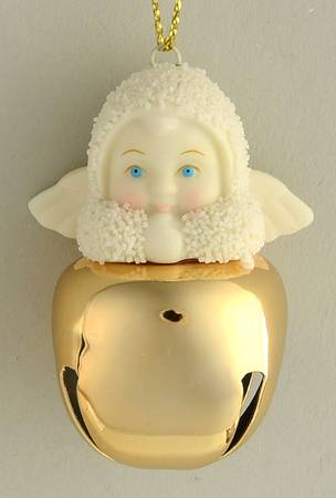 Snowbabies Ornaments Snowbabies Angel Head Bell-Gold - No Box