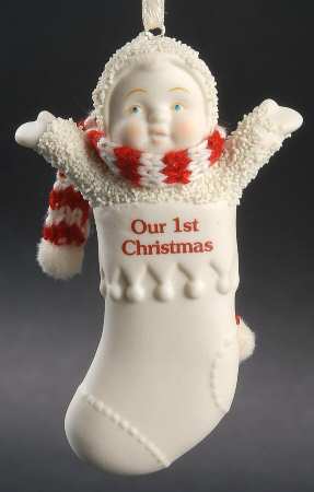Snowbabies Ornaments Our First Christmas - Boxed