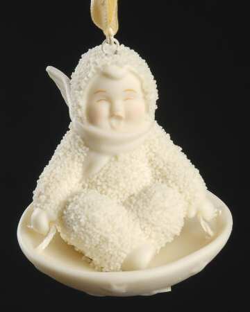 Snowbabies Ornaments Flying Saucer - Boxed
