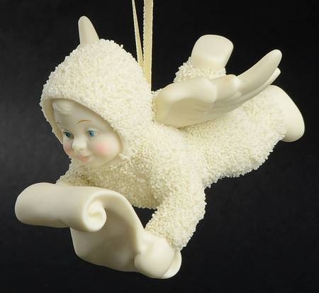 Snowbabies Ornaments Send A Message-Scroll  - With Box 49a