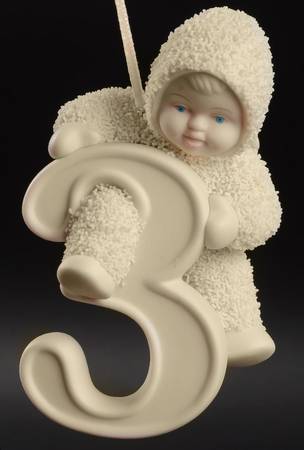 Snowbabies Ornaments Third Birthday - Boxed