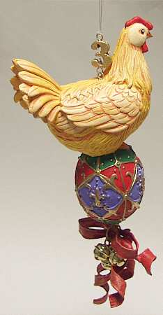 Twelve Days of Christmas-Ornament Three French Hens - Boxed