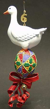 Twelve Days of Christmas-Ornament Six Geese A Laying - Boxed