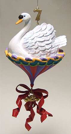 Twelve Days of Christmas-Ornament Seven Swans A-Swimming - Boxed