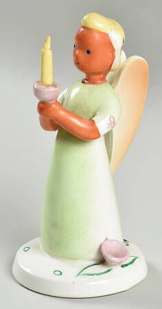 Royal Dux Figurine (Older Mark) Angel With Candle - No Box