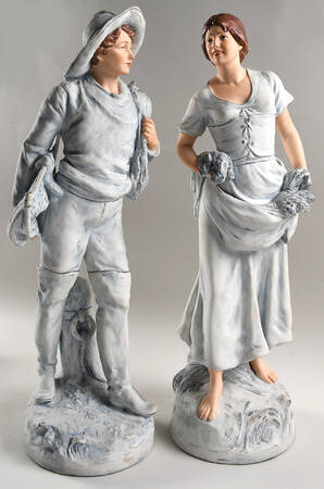Royal Dux Figurine (Older Mark) Fisherman Couple - No Box