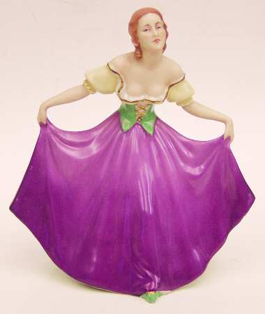 Royal Dux Figurine (Older Mark) Lady Bowing - Boxed