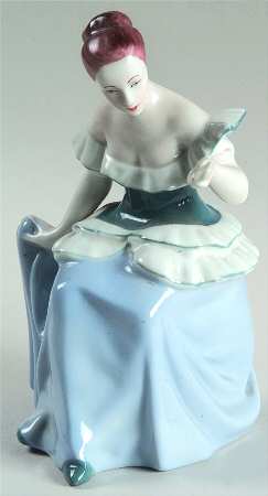 Royal Dux Figurine (Older Mark) Lady With Mirror - No Box