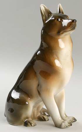 Royal Dux Figurine (Older Mark) German Shepherd - No Box