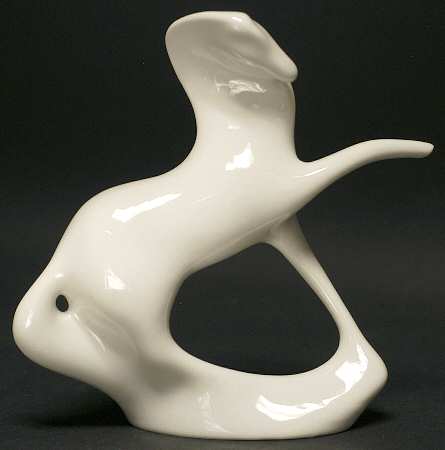Royal Dux Figurine (Older Mark) Horse (White) Stylized - No Box