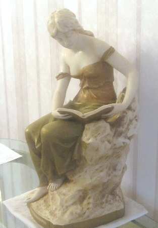 Royal Dux Figurine (Older Mark) Lady Reading Book - No Box