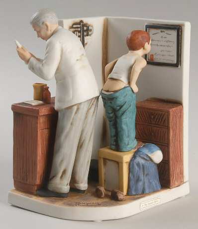 Norman Rockwell At The Doctor's Office  - Boxed by Dave Grossman