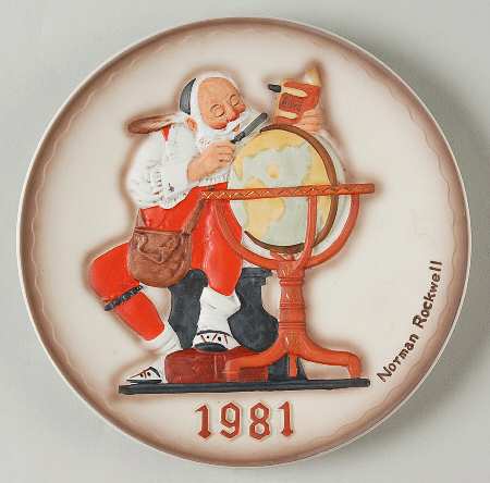 Norman Rockwell Christmas Santa's Good Boys  - No Box
