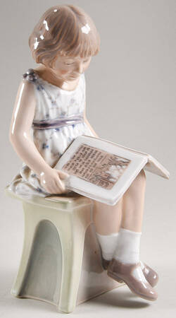 Dahl Jensen Figurine Girl Reading - No Box