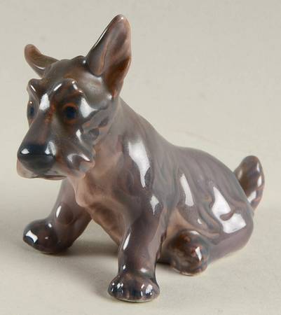 Dahl Jensen Figurine Scottish Terrier Sitting - No Box