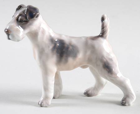 Dahl Jensen Figurine Wire-Haired Foxterrier - No Box