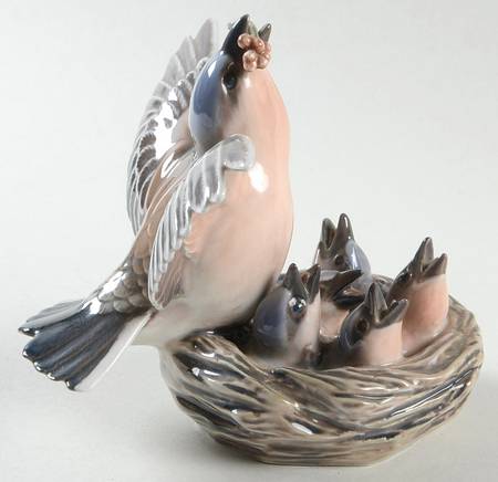 Dahl Jensen Figurine Mother Bird On Nest - No Box