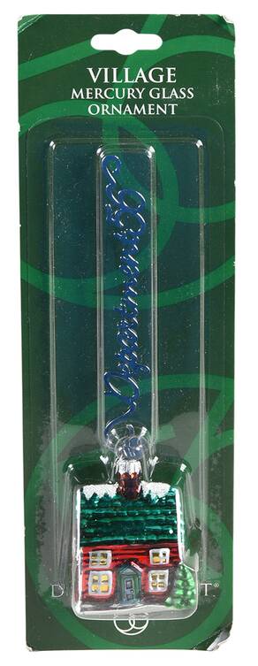 Mercury Glass Ornaments House - With Box