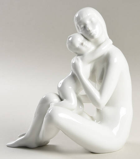 Royal Dux Figurine #2(Newer) Mother And Child - No Box