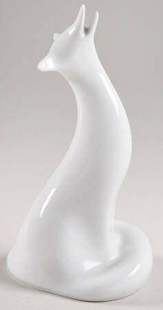 Royal Dux Figurine #2(Newer) Fox-All White - No Box