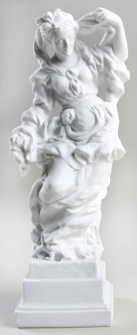 Royal Dux Figurine #2(Newer) Lady-White Bisque - No Box