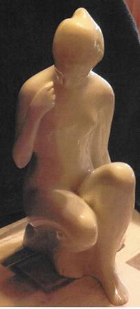 Royal Dux Figurine #2(Newer) Nude Lady-Sitting - No Box